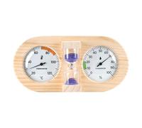 Timer Per Sauna Misuratore Di Umidità | Cornice In Legno Da Parete Con Timer 15 Minuti Per Misurare Temperatura E Umidità Nella Sauna Per Interni Casa Garage Camera