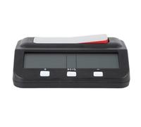 Timer per scacchi con allarme ritardato della ricompensa, orologio digitale per scacchi, timer per il conto alla rovescia con funzione di memoria per competizioni di gioco, ampio (Nera)