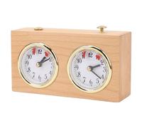 Timer per scacchi, orologio analogico meccanico professionale per scacchi, timer vintage in legno a carica per scacchi internazionali e cinesi, timer per scacchi