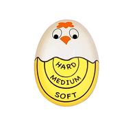 Timer per uova a forma di cartone animato, indicatori che cambiano colore, termometro per uova morbide e dure, gadget da cucina dice quando le uova sono pronte, timer per uova sode morbide