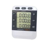 Timer Pocket 3 Canali Conta Su/Giù Con Clip Posteriore Grande Display