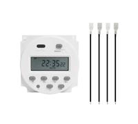 Timer programmabile LCD digitale 12V 16A con copertura impermeabile e connettore a filo, 16 impostazioni on/off, per lampade, riscaldatori, attrezzature agricole o industriali