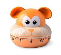 Timer, Promemoria Meccanico dei Cartoni Animati Timer da Cucina a Forma di Animale Timer Manuale da 60 Minuti Timer da Cucina con Scala Chiara e Campana (Cane)
