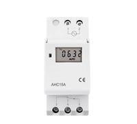 Timer relè digitale programmabile settimanale elettronico 7 giorni Controllo AC 220V 230V 12V 24V 48V 16A Montaggio su guida DIN THC15A 1 pz(15A,New AC DC 220V)