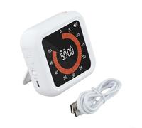 Timer rotante, confezione da 1 timer analogico silenzioso per cucina e sale di lettura al chiuso, facile da usare, con meccanismo rotante per il monitoraggio del tempo (nuovo bianco)