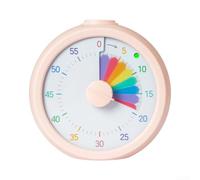 Timer Scolastico per ADHD Autismo Apprendimento Focus(Pink) | Gestione per tempo visiva, rotazione per semplice, autonomia bambini, per ideale compiti e gioco