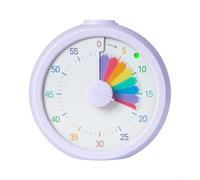 Timer Scolastico per ADHD Autismo Apprendimento Focus(Purple) | Gestione per tempo visiva, rotazione per semplice, autonomia bambini, per ideale compiti e gioco