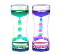 Timer sensoriale Liquido, 2 Clessidre con Movimento Liquido, Timer Sensoriale Liquido, Clessidra Timers, per attività, Relax, Ansia, Autismo, ADHD Ufficio Casa Adulti