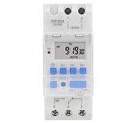 Timer Settimanale Digitale 12V DC 16A con Display LCD, Programmable a 16 On/Off, Conto alla Rovescia, Batteria Rimovibile, per Illuminazione e Irrigazione