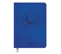 Timer Soft Touch 18 Monate lichtblau 2026/2027: Terminplaner A5 in Lederoptik / Kalendarium von Oktober 2025 bis März 2027, Notizen und Lesezeichenband