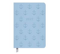 Timer Soft Touch hellblau 2027: Terminplaner in Lederoptik. Terminkalender mit Wochenübersicht und Lesezeichenband. Taschenkalender im Format: 11 x 16 cm