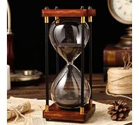 timer, Timer 30/60 minuti, clessidra, supporto in metallo, di sicurezza for bambini, classica versatile, accessori for ufficio e casa, 19 * 8,5(Black,60 minutes (24 * 9.5cm))