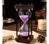 timer, Timer 30/60 minuti, clessidra, supporto in metallo, di sicurezza for bambini, classica versatile, accessori for ufficio e casa, 19 * 8,5(Purple,30 minutes (19 * 8.5cm))
