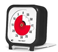 Timer Timer Piccolo originale 8 x 8 cm, un conto alla rovescia di 60 minuti per aule per bambini, riunioni, timer da cucina, ufficio per adulti e strumento di istruzione domestica con funzionamento silenzioso (nero)