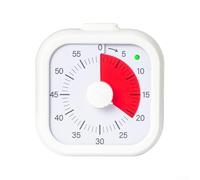 Timer visivo adatto ai bambini con conto alla rovescia e allarme per supportare lo sviluppo della gestione del tempo e dell'autodisciplina (bianco)