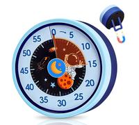 Timer Visivo Bambini, 60 Minuti Time Timer per Cucina Magnetico, Timer in acciaio inox per Bambini per Studio e Gestione del Tempo, per Scrivania per Ufficio, Classe, Studiare, Fitness, Cottura, Blu
