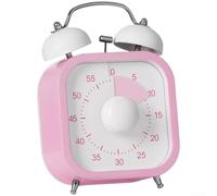 Timer Visivo Bambini Barra Colorata Gestione per tempo Timer(pink) | Suono campanella per forte, chiaro, per ideale cucine grandi, 99 minuti max, plastica resistente