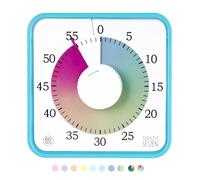 Timer visivo da 19,1 cm; 60 minuti, 1 ora, conto alla rovescia per bambini asa, ufficio, riunioni, orologio meccanico per conto alla rovescia per la gestione del tempo degli esami,