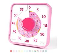 Timer visivo da 19 cm, timer conto alla rovescia da 1 ora, timer da cucina, suono di allarme forte 60 minuti, per insegnare in aula ai compiti a casa, giochi di cucina, ufficio, riunioni, ciambella
