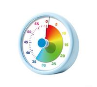 Timer visivo da 60 minuti, strumento di gestione dei tempi con funzione flash silenziosa, timer da scrivania per bambini e adulti, per aule, cucina, ufficio (blu)