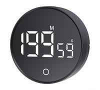Timer visivo digitale magnetico, conto alla rovescia magnetico digitale con display a LED, 3 livelli di volume, per cucinare e cuocere al forno, colore: nero