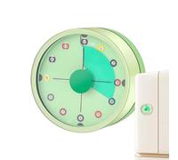 Timer visivo meccanico 3,5 x 5,9 cm 60 minuti Orologio conteggio alla rovescia 72 dB per Aula, Cucina, Scrivania, Gioco, Bagno | Ideale per Maestri, Bambini, Adulti | Timer Caricato Pratico