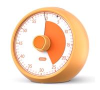 Timer Visivo per Bambini 60 Minuti - Timer Analogico Silenzioso a Conto Alla Rovescia,Strumento di Concentrazione per ADHD e Autismo,Gestione del Tempo per Compiti (Orange)