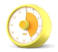 Timer Visivo per Bambini 60 Minuti - Timer Analogico Silenzioso a Conto Alla Rovescia,Strumento di Concentrazione per ADHD e Autismo,Gestione del Tempo per Compiti (Yellow)