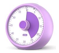 Timer Visivo per Bambini 60 Minuti - Timer Analogico Silenzioso a Conto Alla Rovescia,Strumento di Concentrazione per ADHD e Autismo,Gestione del Tempo per Compiti (Purple)