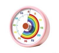 Timer visivo per bambini, conto alla rovescia da 60 minuti, per aule, ufficio, cucina, studio, gestione dei tempi, con design colorato, materiale ABS (rosa)