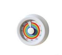 Timer visivo per bambini, conto alla rovescia visivo da 60 minuti, per insegnare in classe, cucina, strumenti di gestione del tempo dei bambini con modalità silenziosa/squillo (bianco arcobaleno)