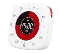 Timer Visivo per Bambini Time Ricaricabile Retroilluminato a LED, Digitale Timer da Cucina Pomodoro, Cronometro, Conto alla Rovescia Silenzioso di 60 Minuti, Aiuto ADHD per Bambini e Adulti