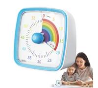 Timer visivo per conto alla rovescia, strumento di gestione del tempo, timer per studio da 60 minuti, timer silenzioso per insegnamento in classe con design arcobaleno per aula cucina