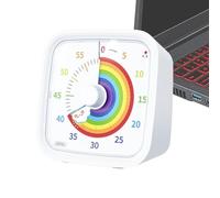 Timer visivo per | Timer alla rovescia da 60 minuti a disco arcobaleno con custodia protettiva per ufficio | per insegnanti, studenti, scuola, casa