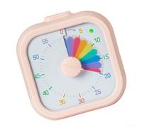 Timer visivo quadrato con conto alla rovescia arcobaleno di 60 minuti, progettato per i bambini per capire il tempo trascorso attraverso l'indicazione di avanzamento basata sul colore (rosa)