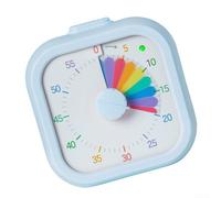 Timer visivo quadrato con conto alla rovescia arcobaleno di 60 minuti, progettato per i bambini per capire il tempo trascorso attraverso l'indicazione di avanzamento basata sul colore (blu)
