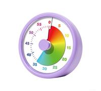 Timer visivo silenzioso da 60 minuti per ufficio, studio, cucina, aula con controllo rotante e conto alla rovescia (viola)