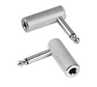 Times Mark 2 adattatori jack da 6,35 mm ad angolo retto - Adattatore jack TS ad angolo retto per chitarra, connettore audio TRS da 6,35 mm per chitarre elettriche, amplificatori per basso, mixer ed