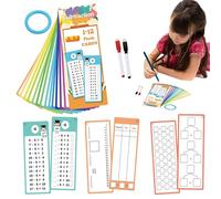 Times Tabelle Flash Card, Multiplicazione schede flash,Tabelle di moltiplicazione educativa per bambini - Doppio lato, 2 giocattoli cancellabili a secco per insegnare da 1 a 3 ° gradi