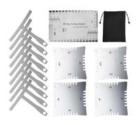 TIMESETL, set di 9 strumenti per misurare i raggi sotto le corde + 4 tastiere per chitarra e basso