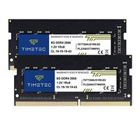 Timetec 16 GB KIT(2 x 8 GB) DDR4 2666 MHz PC4-21300 Non-ECC Unbuffered 1,2 V CL19 1Rx8 Single Rank 260 Pin SODIMM Notebook PC Computer Memoria Modulo RAM Aggiornamento (16 GB KIT(2 x 8 GB))