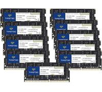Timetec 160GB KIT (10x16GB) DDR4 2666MHz (DDR4-2666) PC4-21300 (PC4-2666V) Non-ECC Unbuffered 1.2V CL19 2Rx8 Dual Rank 260 Pin SODIMM Laptop Notebook PC Computer Memoria RAM Modulo Upgrade
