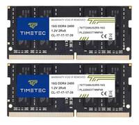 Timetec 32GB KIT(2x16GB) DDR4 2400MHz (PC4-2400T) PC4-19200 SODIMM RAM per laptop, mini PC e computer All-in-One - Non-ECC Unbuffered, 260 pin, 1,2V CL17 modulo di memoria