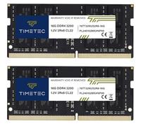 Timetec 32GB KIT(2x16GB) DDR4 3200MHz (PC4-3200AA) PC4-25600 SODIMM RAM per laptop, mini PC e computer All-in-One - Non-ECC Unbuffered, 260 pin, 1,2V CL22 modulo di memoria