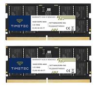 Timetec 32GB KIT (2x16GB) DDR5 4800MHz PC5-38400 Unbuffered Non-ECC 1.1V CL40 1Rx16 Single Rank 262 Pin SODIMM Memoria del computer portatile Modulo RAM Aggiornamento