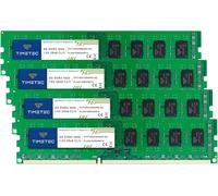 Timetec 32GB KIT(4x8GB) DDR3 1600 MHz (DDR3-1600) PC3-12800 Non-ECC Unbuffered 1,5 V CL11 2Rx8 Dual Rank 240 Pin UDIMM Memoria per computer desktop PC RAM