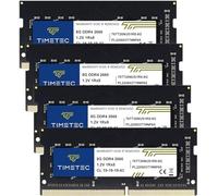 Timetec 32GB KIT (4x8GB) DDR4 2666MHz (DDR4-2666) PC4-21300 (PC4-2666V) Non-ECC Unbuffered 1.2V CL19 1Rx8 Single Rank 260 Pin SODIMM Laptop Notebook PC Computer Memoria RAM Modulo Upgrade