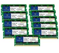 Timetec 80GB KIT(10x8GB) DDR3L / DDR3 1600MHz PC3L-12800 / PC3-12800 Non-ECC Unbuffered 1.35V / 1.5V CL11 2Rx8 Dual Rank 204 Pin SODIMM Laptop Notebook PC Memoria RAM Aggiornamento