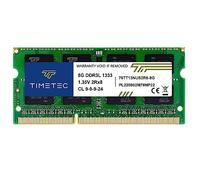 Timetec 8GB DDR3L 1333 MHz PC3-10600 Non ECC Unbuffered 1.35 V CL9 2Rx8 Dual Rank 204 Pin SODIMM Laptop PC Memoria del Computer Modulo RAM Aggiornamento