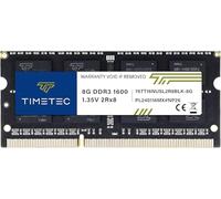 Timetec 8GB DDR3L / DDR3 1600 MHz (DDR3L-1600) PC3L-12800 / PC3-12800 (PC3L-12800S) Non-ECC Unbuffered 1,35 V / 1,5 V CL11 2Rx8 204 pin Memoria RAM SODIMM per laptop, PC, aggiornamento PCB nero